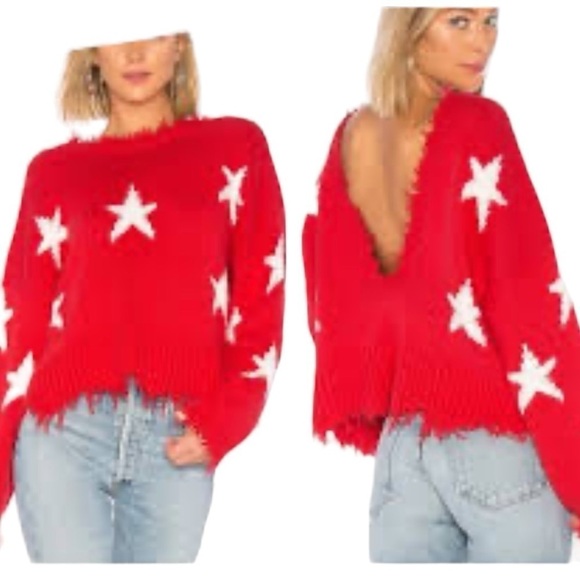 WILDFOX Stars Boho Style Romantic Palmetto Knit Sweater Cropped Fringed … - Picture 9 of 12